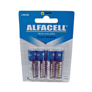 PILHA ALCALINA AA PALITO CART C/4 ALFACELL LR64B